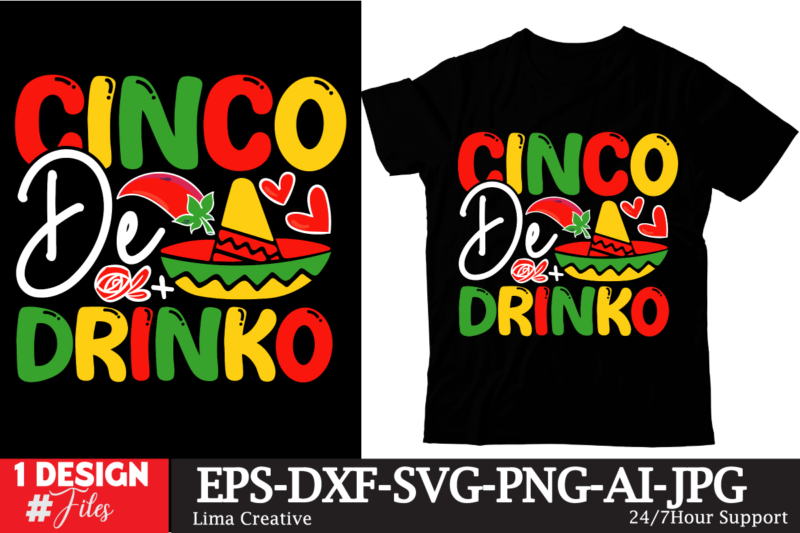 Cinco De Drinko T-shirt DEsign, Cinco de Drinko Squad SVG, Cinco de Mayo Svg, Margarita Svg, Mexican Woman Svg, Mexico Svg, Cinco de Mayo S