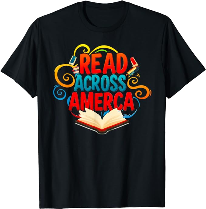 Reads Across Tee America Reading Teacher Books Reader Kids T-Shirt