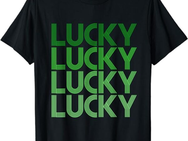 Retro green lucky design for st. particks day t-shirt