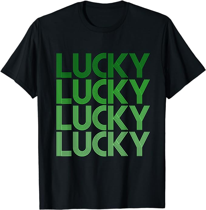 Retro Green Lucky Design for St. Particks Day T-Shirt