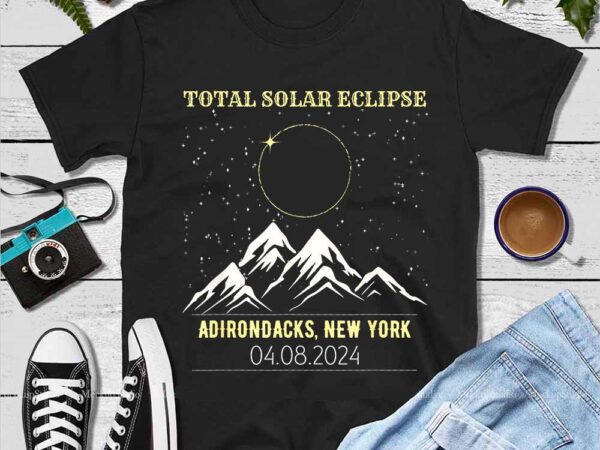 Adirondacks new york total solar eclipse 2024 png t shirt vector