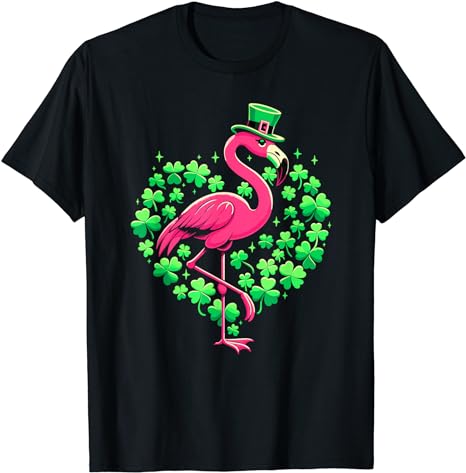 St Patricks Day Irish Flamingo T-Shirt