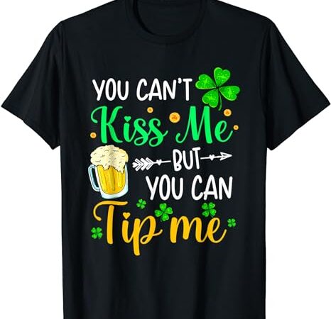 St patrick’s day lucky shamrock waitress bartender waiter t-shirt