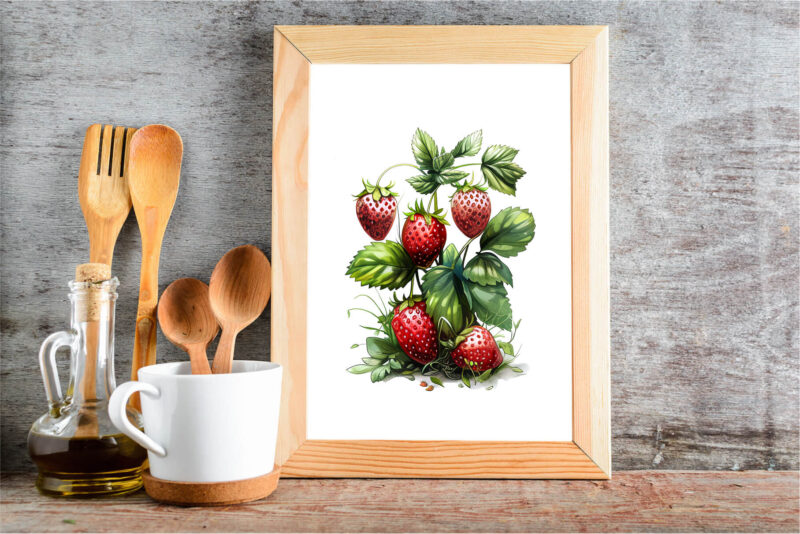 Strawberry clipart PNG.