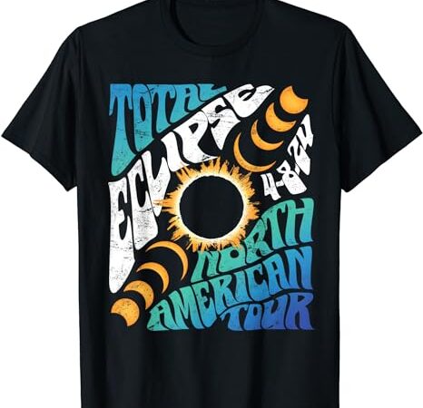 Total eclipse 2024 retro groovy north american tour concert t-shirt