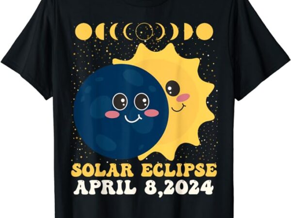 Total solar eclipse 2024 cute solar eclipse kids toddler boy t-shirt