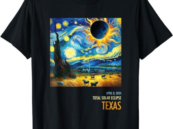 Total solar eclipse 2024 texas t shirt designs for sale