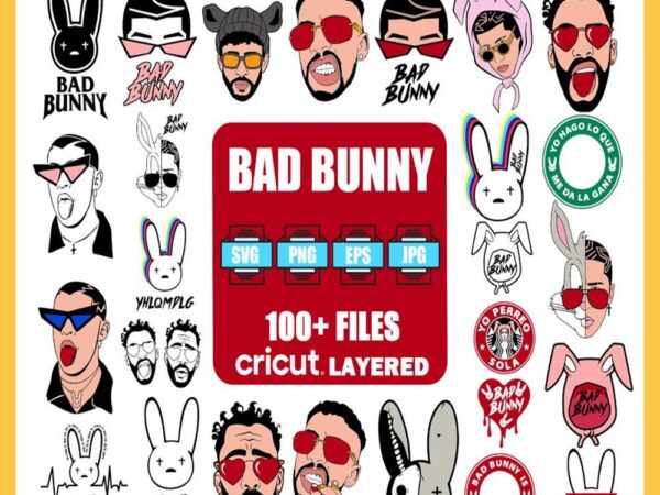 Bad bunny bundle svg t shirt template