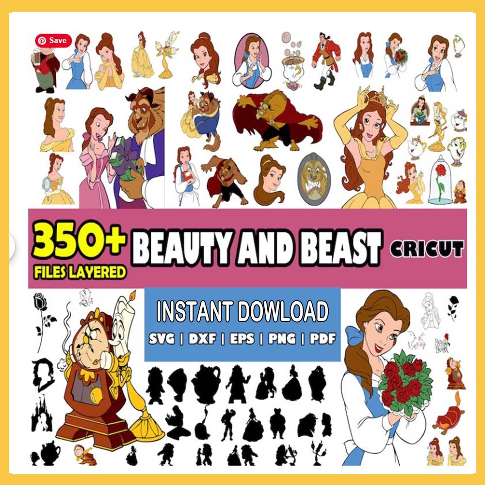 Beauty And Beast Svg, Mega Bundle Svg - Buy t-shirt designs