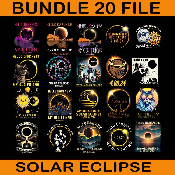 total solar eclipse 2024 shirt designs bundle, total solar eclipse Png