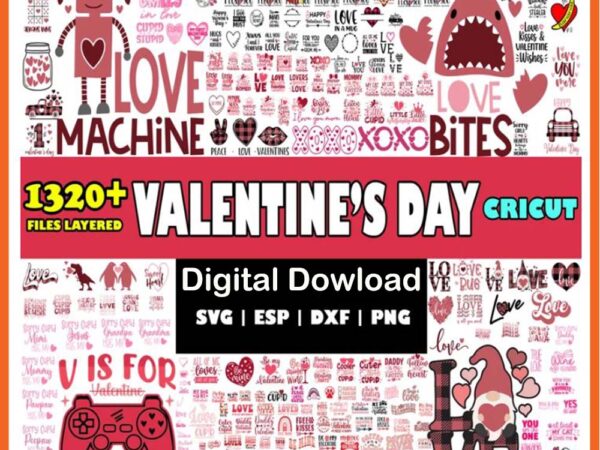 Valentine’s day bundle svg t shirt vector art