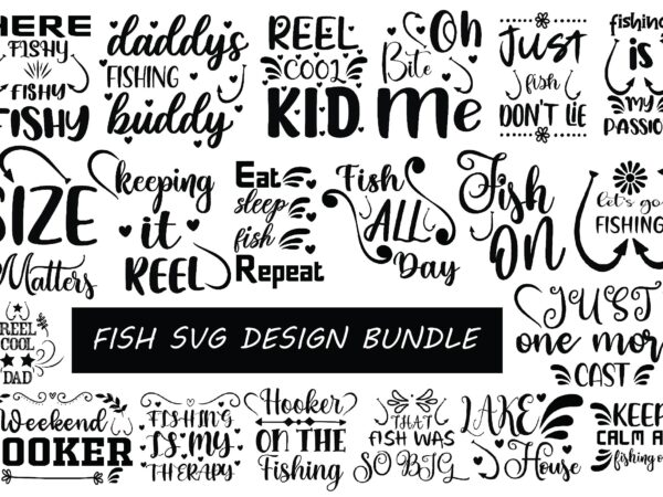 Fish svg design bundle