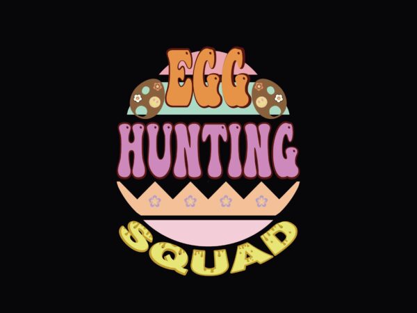 Egg hunting squad vector clipart