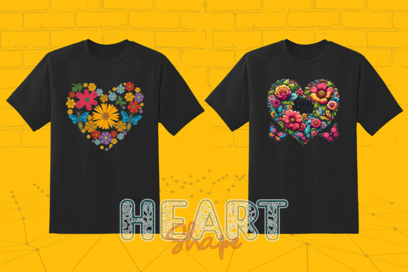 200 PNG 2nd Set of Valentines Day Heart Shape Love Illustration Clipart Bundle for T-shirt Design and POD business