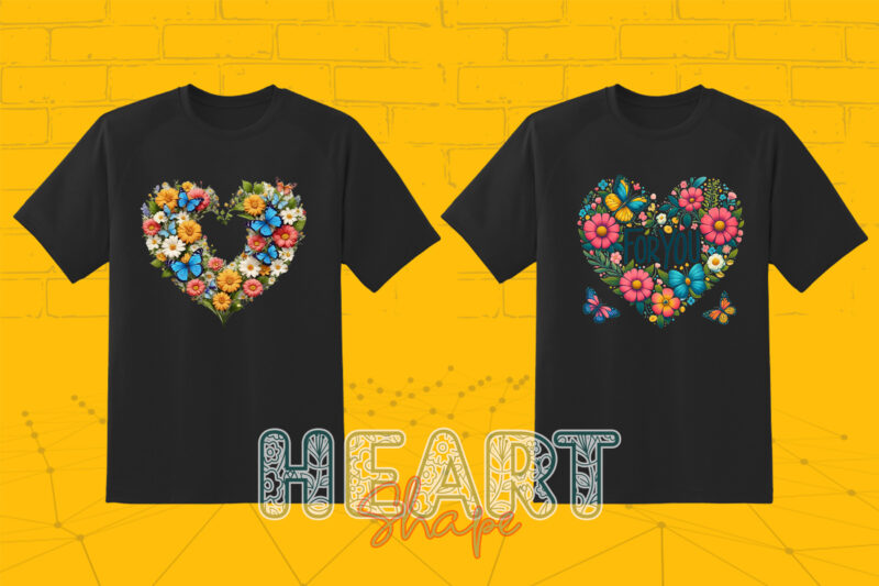 200 PNG 2nd Set of Valentines Day Heart Shape Love Illustration Clipart Bundle for T-shirt Design and POD business