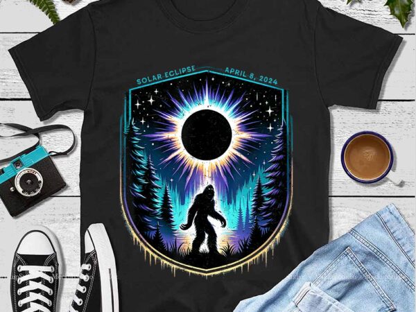 Bigfoot totality april 8 2024 total solar eclipse png t shirt template