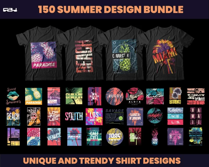 150 Summer streetwear design bundle, T-shirt Design bundle, Streetwear Designs, Aesthetic Design, Urban designs, Graphics shirt , DTF, DTG