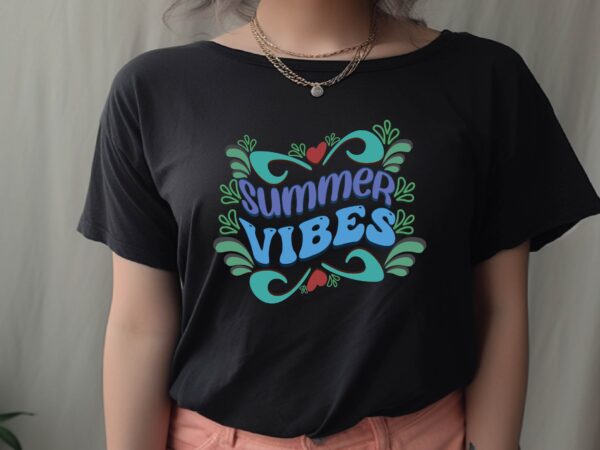 Summer vibes t shirt template vector