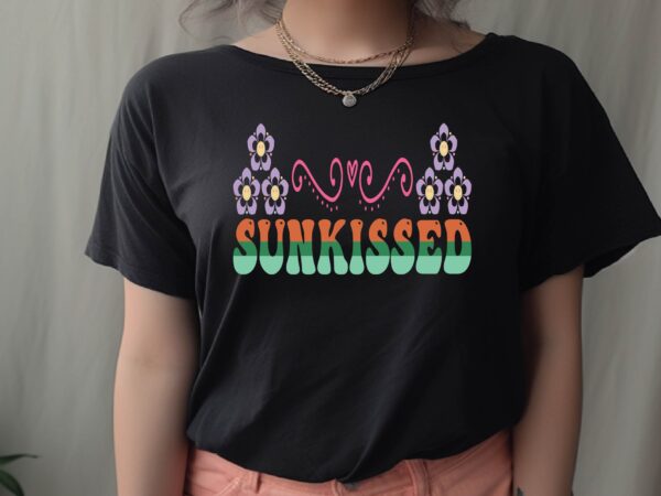 Sun kissed t shirt template vector