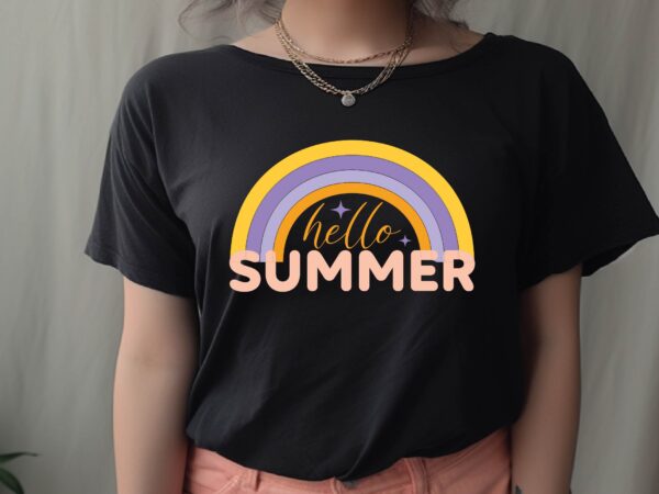 Hello summer graphic t shirt