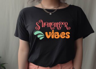 summer vibes t shirt template vector