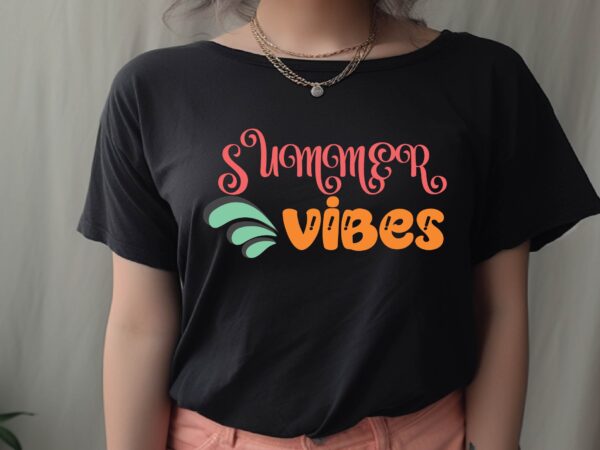 Summer vibes t shirt template vector