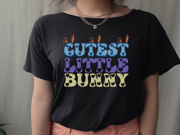 Cutest little bunny t shirt vector file