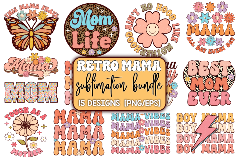 Retro Mama Sublimation Bundle