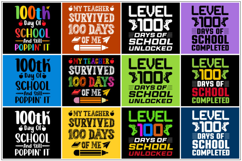 100 Days Of,100 Days Of TShirt,100 Days Of TShirt Design,100 Days Of TShirt Design Bundle,100 Days Of T-Shirt,100 Days Of T-Shirt Design