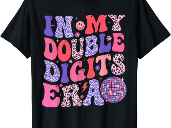 10th birthday shirts for girls retro in my double digits era t-shirt