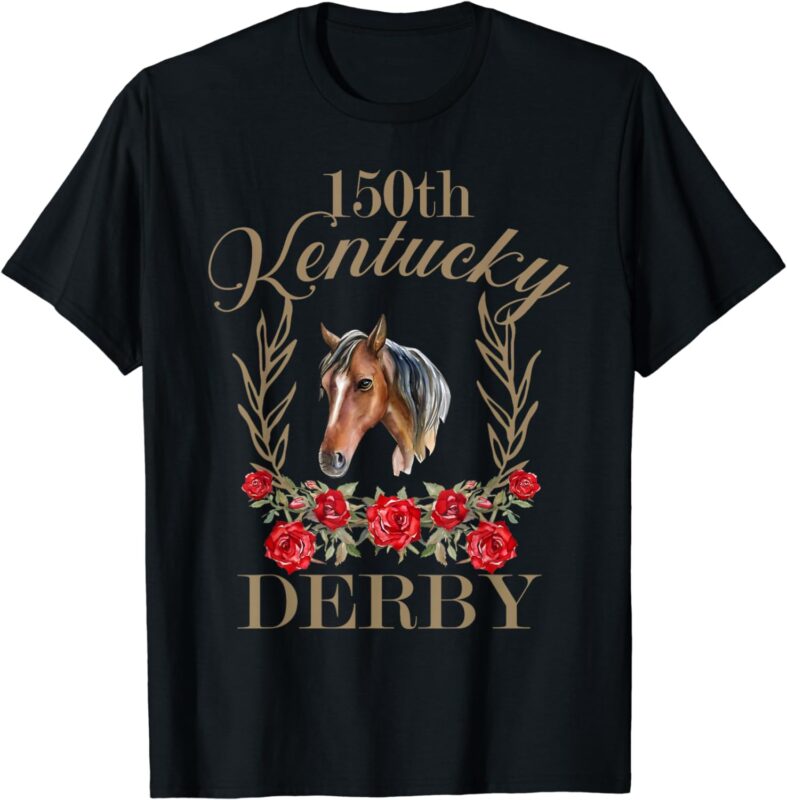 150 KY Derby Horse Racing Derby Day Men Women Vintage T-Shirt