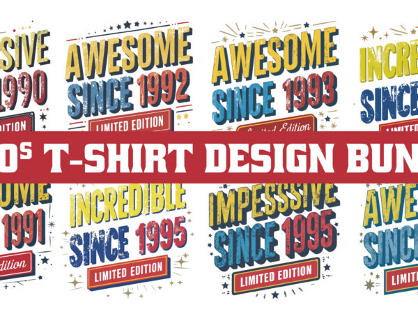 Awesome since 1990 tshirt design vintage retro style 2024