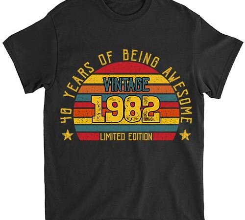 42 year old gifts vintage 1982 limited edition 40th birthday t-shirt ltsp