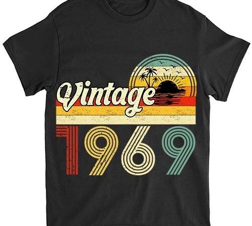 55 years old gifts vintage born in 1969 retro 55th birthday t-shirt ltsp