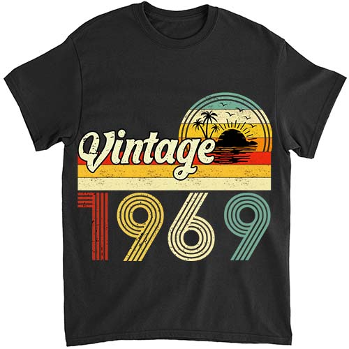 55 Years Old Gifts Vintage Born In 1969 Retro 55th Birthday T-Shirt ltsp