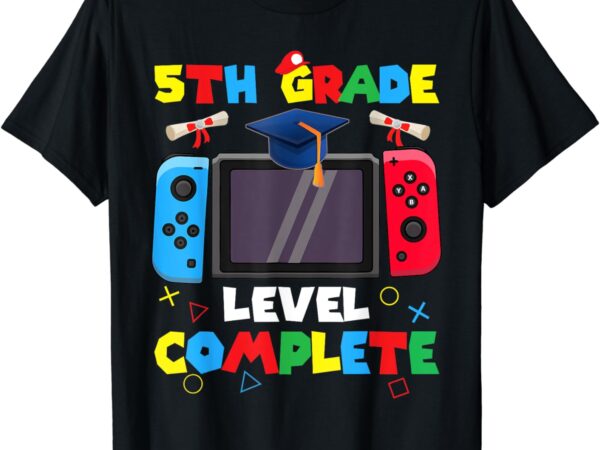 5th grade level complete graduation class of 2024 boys gamer t-shirt