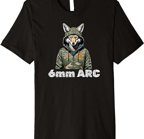 6 mm arc coyote in hoodie design premium t-shirt