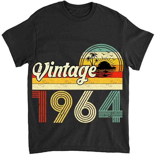 60 Years Old Gifts Vintage Born In 1964 Retro 60th Birthday T-Shirt ltsp