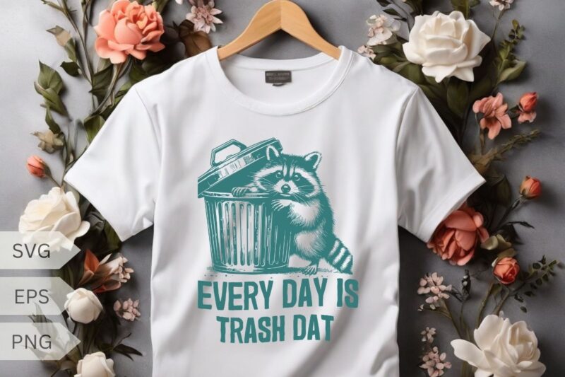 Every Day Is Trash Day Possum Rodent Shirt design vector, Trash Panda Graphic Tee, Vintage Raccoon Shirt, Raccoon Shirt Funny