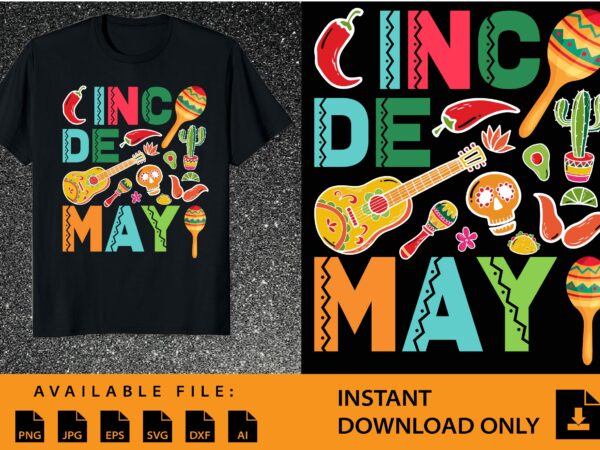 Cinco de mayo mexican taco shirt design
