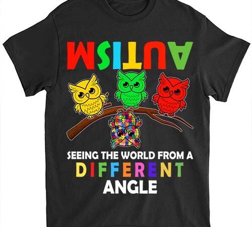 Autism awareness seeing the owl world view t-shirt ltsp