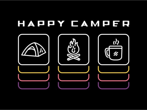 Happy camper graphic t shirt