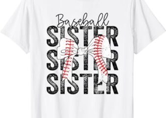 Baseball Sister Funny Baseball Life Softball Life Girl Women T-Shirt