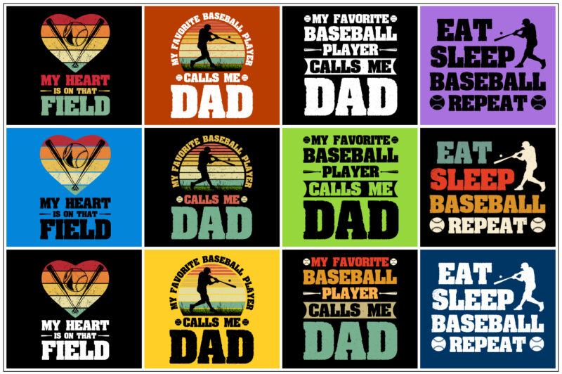 Baseball T-Shirt Design Bundle