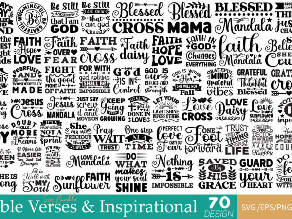 Bible verses & inspirational svg bundel t shirt template