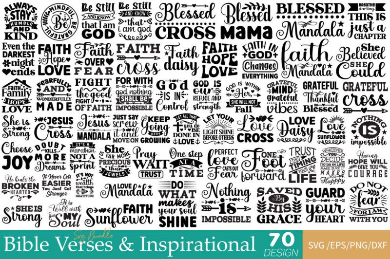 Bible Verses & Inspirational SVG Bundel