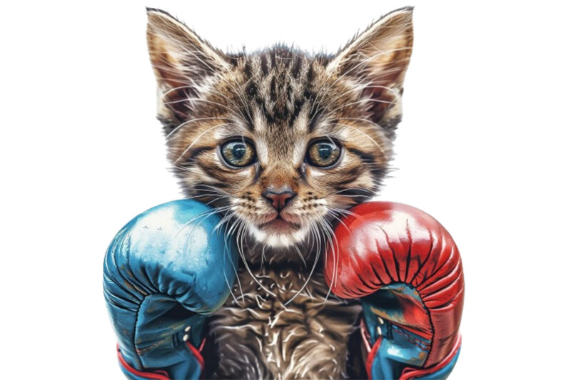 Boxing Cat Sublimation Clipart, Cat Clipart, Cat Sublimation, Boxing Cat, Kitten, Cat Lover, Animal, Instant Download, Cat Illustrations, Di