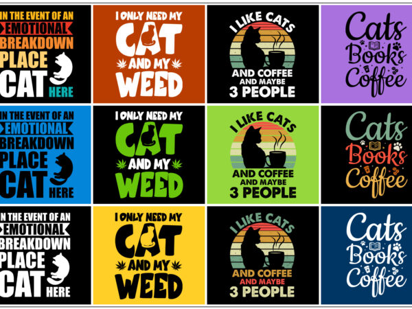 Cat t-shirt design bundle