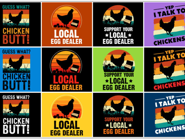 Chicken t-shirt design bundle