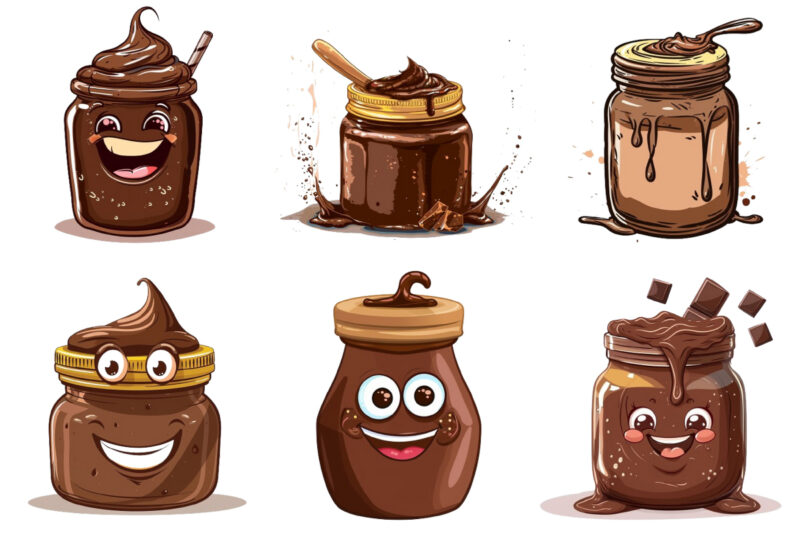 Chocolate Spread funny cartoon Jar clipat